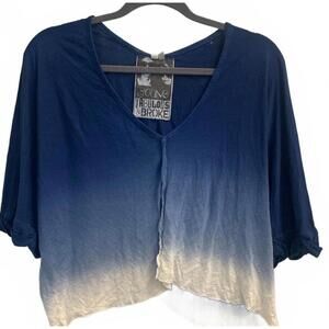 Young Fabulous & Broke ombre short sleeve shirt size XS  oversized